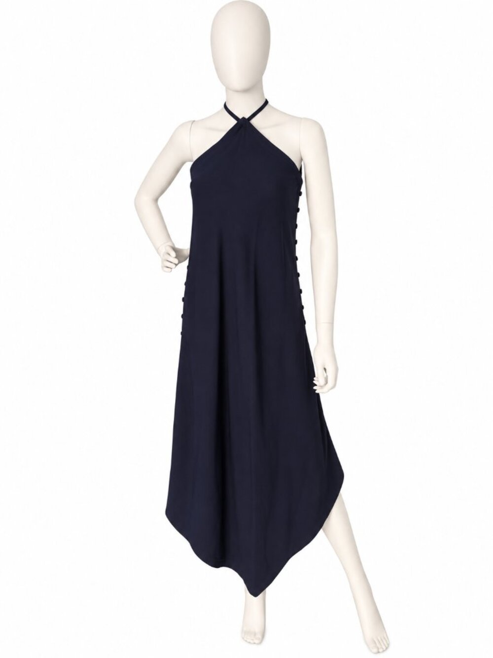 Vtg Ralph Lauren Purple Label Halter Dress